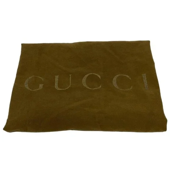 GUCCI Hysteria Crest / Shimmerline Cream Leather Shoulder Bag 515-060625